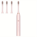 Brosse à dents électrique, 6 modes, minuteur de 2 minutes, rose