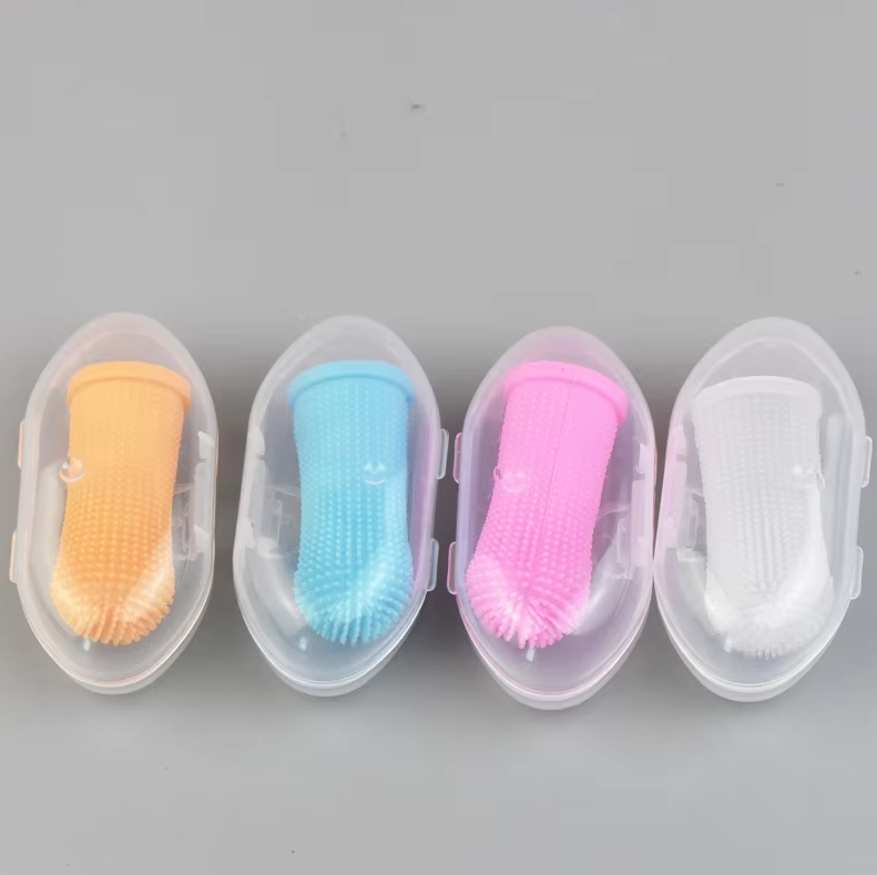 Brosse à dents doigtier pour chien et chat, silicone, lot de 5