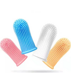Brosse à dents doigtier pour chien et chat, silicone, lot de 5