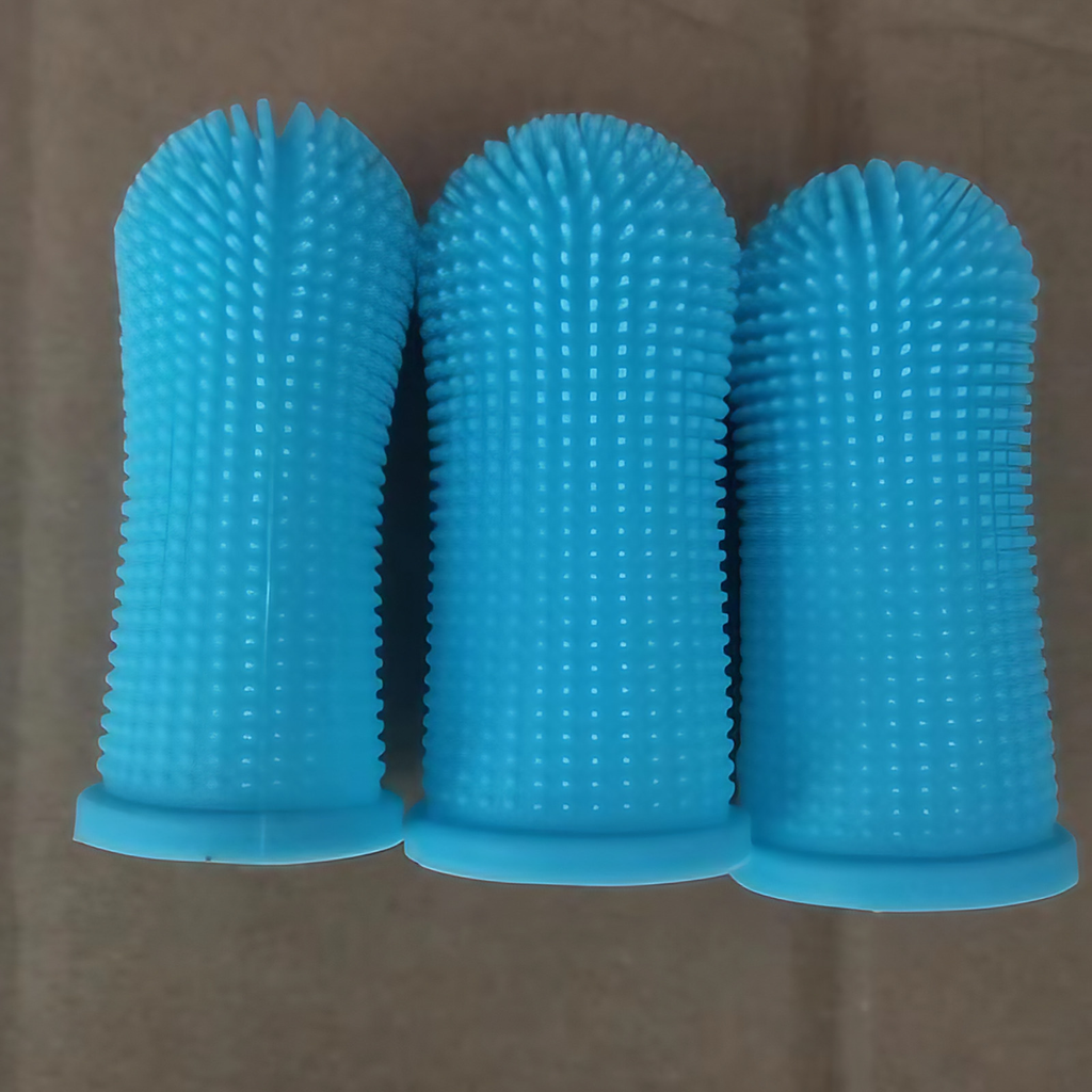 Brosse à dents doigtier pour chien et chat, silicone, lot de 5