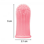 Brosse à dents doigtier pour chien et chat, silicone, lot de 5