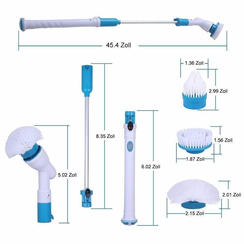 Brosse de ménage électrique rechargeable, avec trois têtes