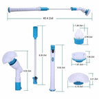 Brosse de ménage électrique rechargeable, avec trois têtes