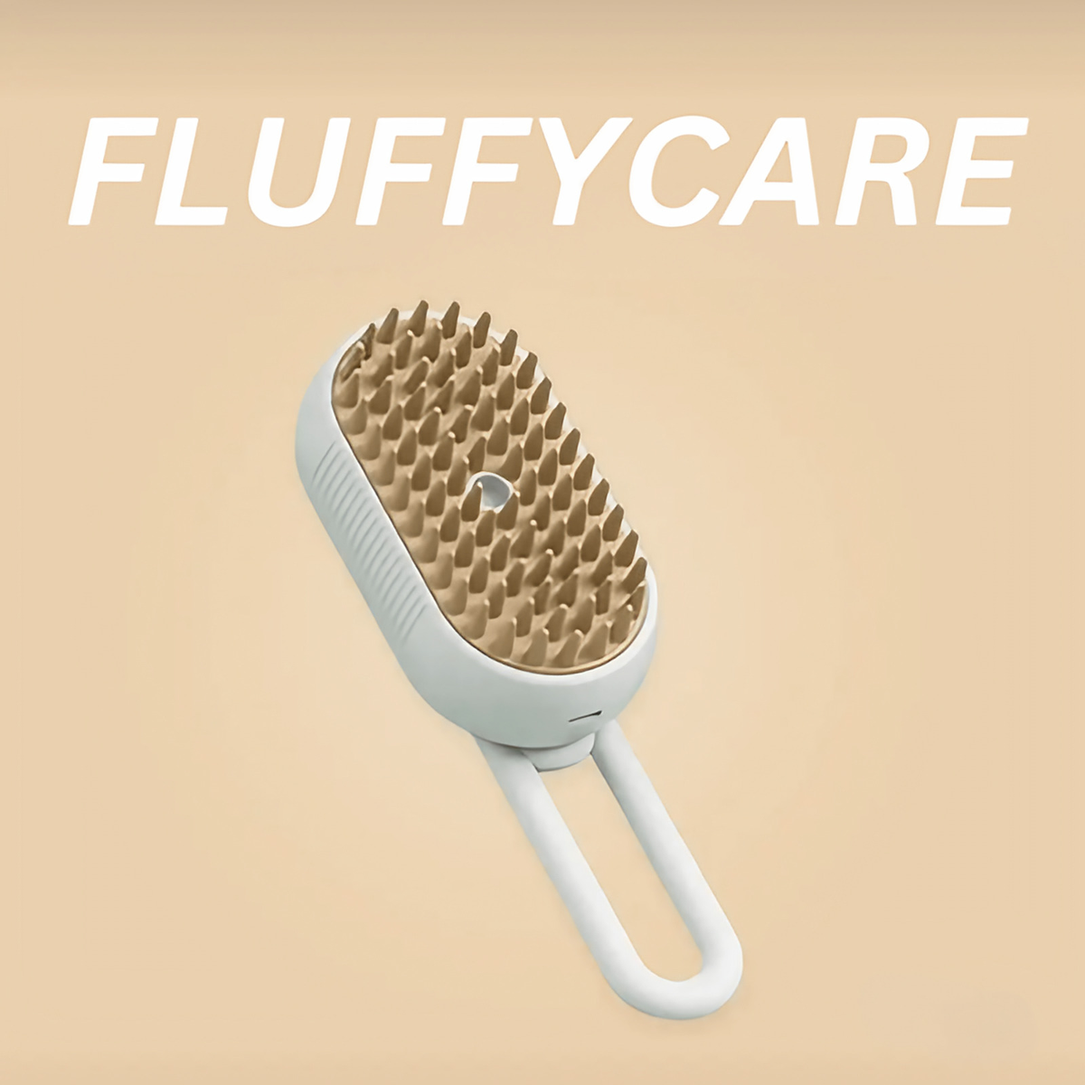 Brosse à poils souples pour chien et chat, blanc ou kaki, blanc