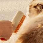 Brosse à poils souples pour chien et chat, blanc ou kaki