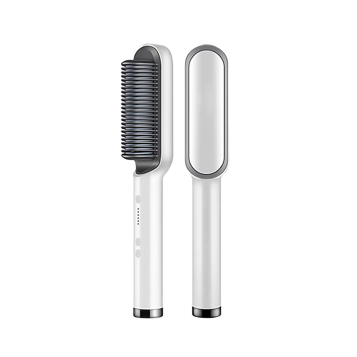 Brosse lissante chauffante à température réglable, trois coloris, blanc