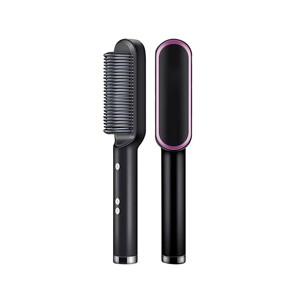 Brosse lissante chauffante à température réglable, trois coloris, noir