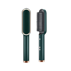 Brosse lissante chauffante à température réglable, trois coloris, vert