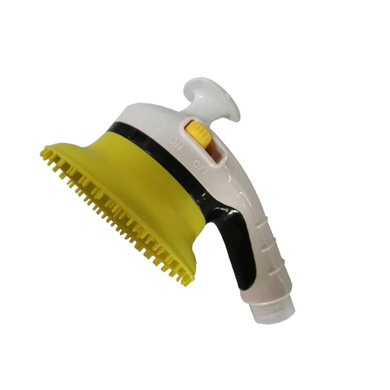 Brosse shampoing massante à picots en silicone, quatre coloris, jaune