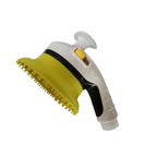 Brosse shampoing massante à picots en silicone, quatre coloris, jaune