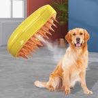 Brosse à vapeur pour chien à picots en silicone, jaune ou verte