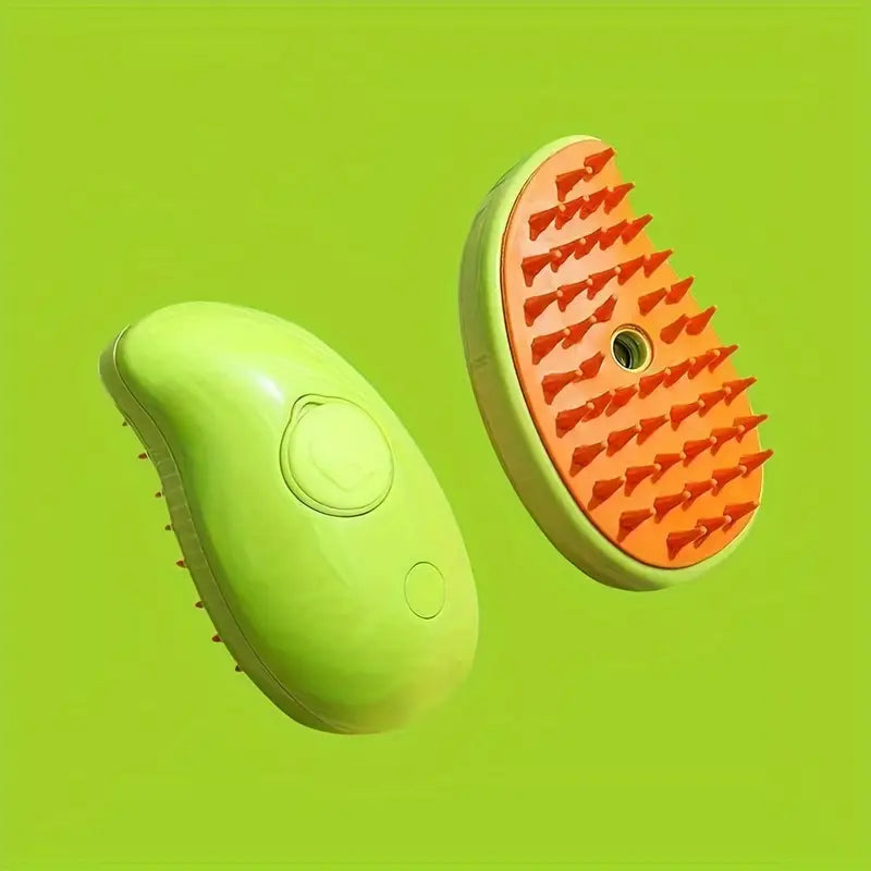 Brosse à vapeur pour chien à picots en silicone, jaune ou verte, vert