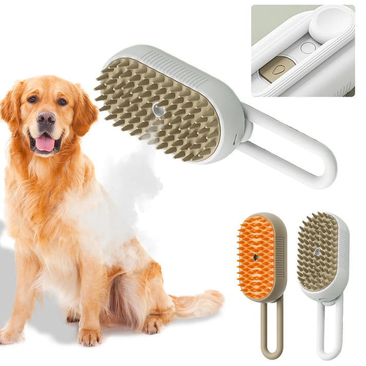 Brosse à vapeur pour chien, sans fil et rechargeable