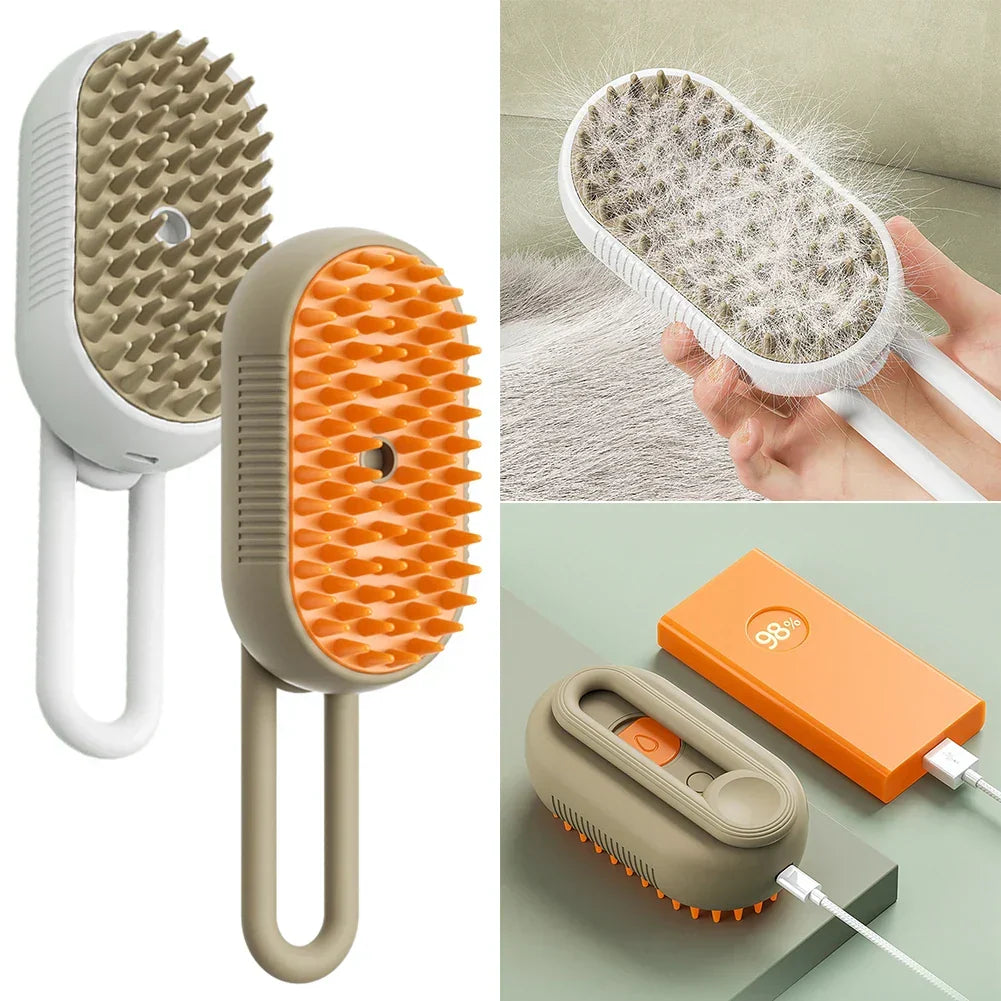 Brosse à vapeur pour chien, sans fil et rechargeable
