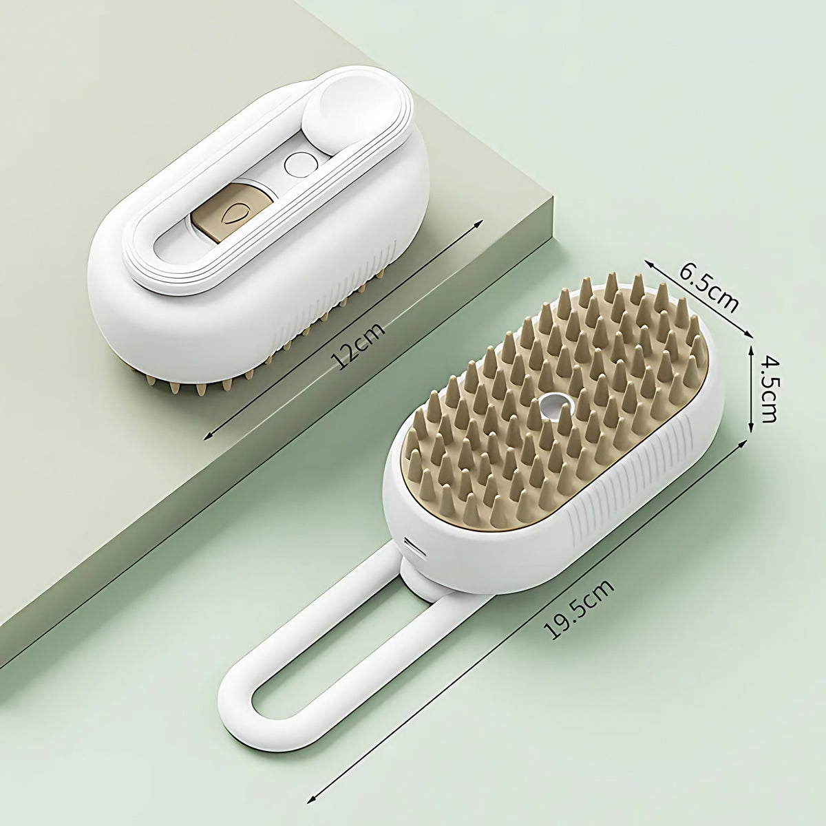 Brosse à vapeur pour chien, sans fil et rechargeable, blanc