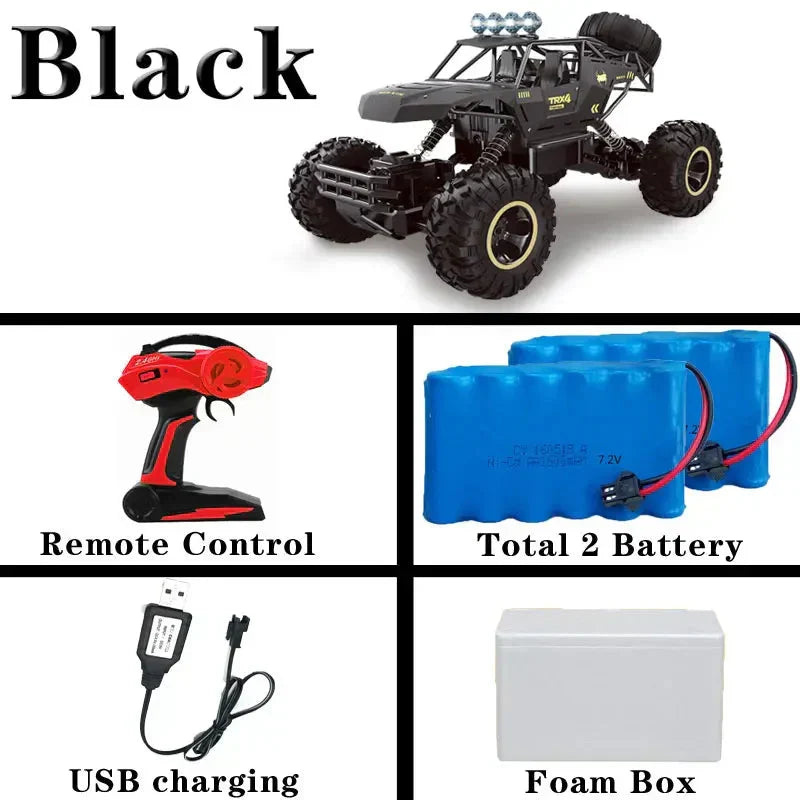 Buggy télécommandé enfant tout-terrain 4x4, lumières LED