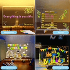 Tableau de dessin lumineux LED pour enfant, stylo 7 couleurs