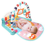 Tapis d'éveil musical bébé avec piano détachable, 0 à 36 mois, bleu