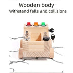 Tableau d'activités en bois pour enfant, LED, vis et écrous