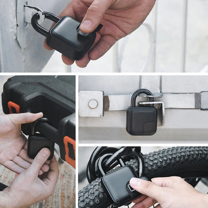 Cadenas à empreinte digitale sans clé, rechargeable, IP65