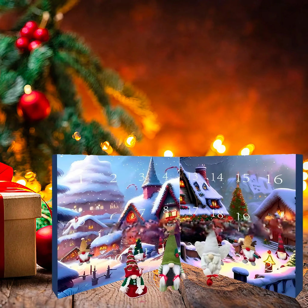 Calendrier de l'Avent de Noël, 24 gnomes à collectionner