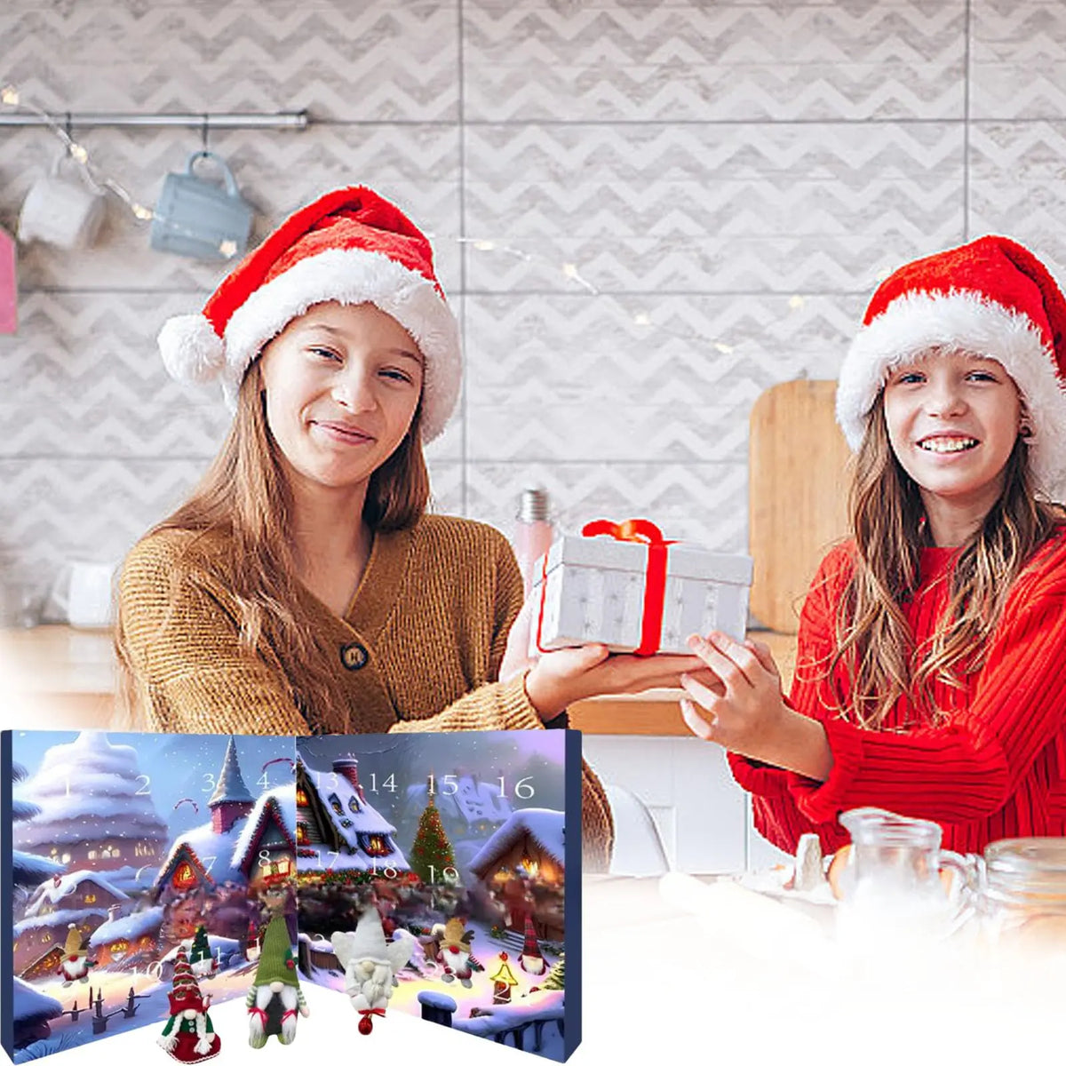 Calendrier de l'Avent de Noël, 24 gnomes à collectionner