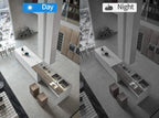 Caméra de surveillance WiFi 1080p, grand angle 140°, vision de nuit