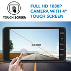 Dashcam avant et arrière 1080P, vision nocturne, écran 4 pouces