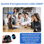 Mini caméra WiFi Full HD, vision nocturne et détection de mouvement