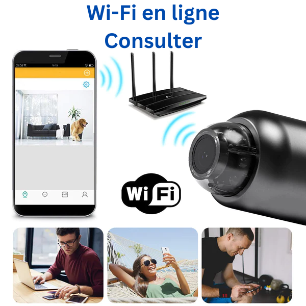 Mini caméra WiFi Full HD, vision nocturne et détection de mouvement