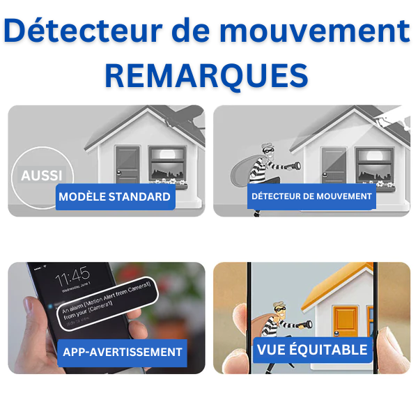 Mini caméra WiFi Full HD, vision nocturne et détection de mouvement