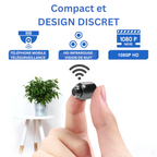 Mini caméra WiFi Full HD, vision nocturne et détection de mouvement