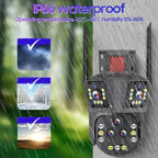 Caméra de surveillance WiFi 20 MP, zoom optique x20, cinq objectifs