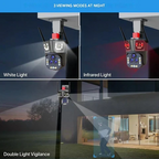 Caméra de surveillance WiFi 20 MP, zoom optique x20, cinq objectifs