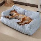 Panier rafraîchissant pour chien à housse lavable, quatre tailles, bleu