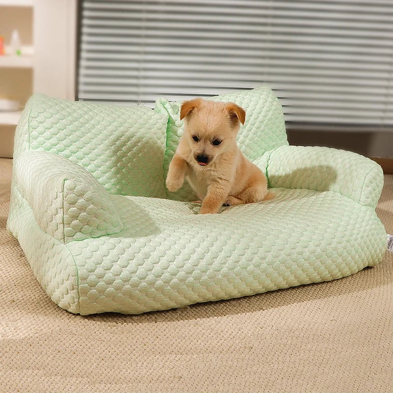 Panier rafraîchissant pour chien à housse lavable, quatre tailles, vert