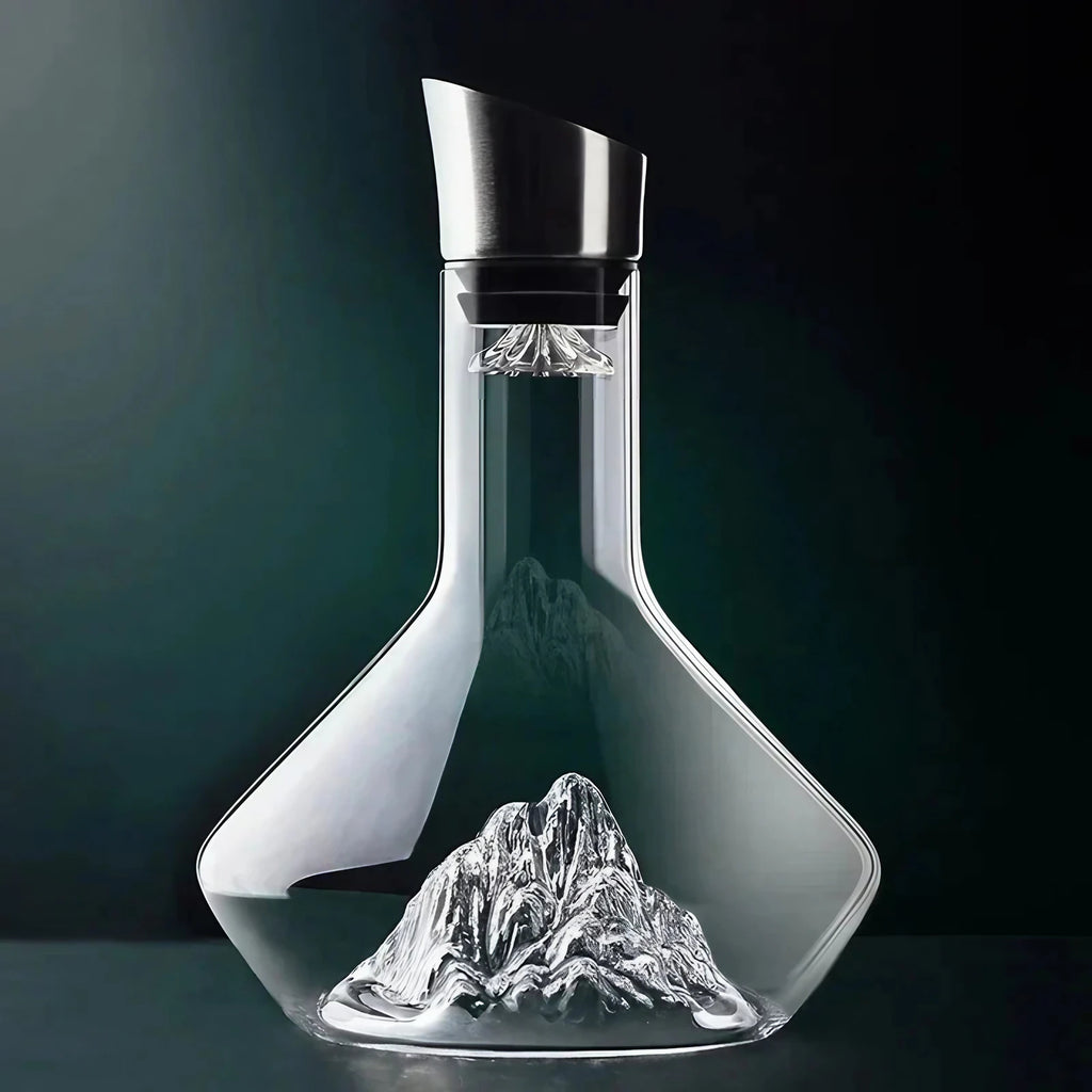 Carafe à décanter 1500 ml en cristal sans plomb, forme iceberg