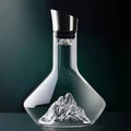 Carafe à décanter 1500 ml en cristal sans plomb, forme iceberg, transparent