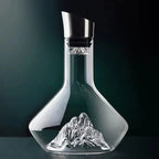 Carafe à décanter 1500 ml en cristal sans plomb, forme iceberg, transparent