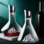 Carafe à décanter 1500 ml en cristal sans plomb, forme iceberg