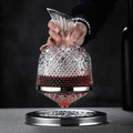Carafe à décanter rotative en cristal, argent ou or