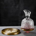 Carafe à décanter rotative en cristal, argent ou or