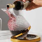 Carafe à décanter rotative en cristal, argent ou or