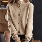 Cardigan femme doux, beige, kaki, orange ou noir, khaki