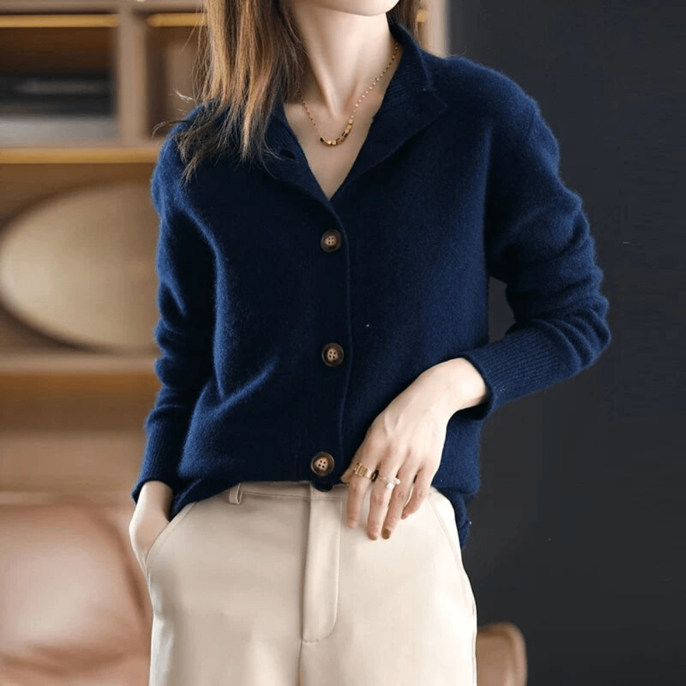 Cardigan femme doux, beige, kaki, orange ou noir