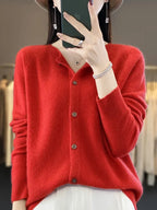 Cardigan femme toutes saisons, quinze coloris, du S au 2XL, rouge