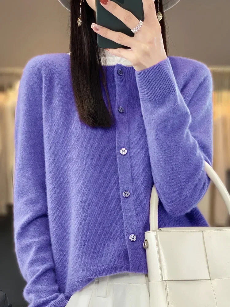 Cardigan femme toutes saisons, quinze coloris, du S au 2XL, bleu clair