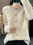 Cardigan femme toutes saisons, quinze coloris, du S au 2XL, beige