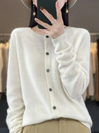 Cardigan femme toutes saisons, quinze coloris, du S au 2XL, blanc