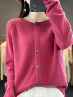 Cardigan femme toutes saisons, quinze coloris, du S au 2XL, rouge foncé